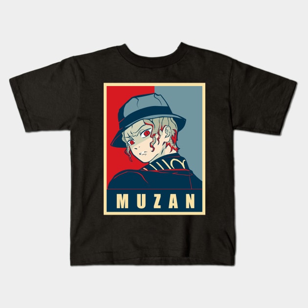 Kimetsu no Yaiba - Kibutsuji Muzan Anime Gift V.3 Kids T-Shirt by Dokey4Artist